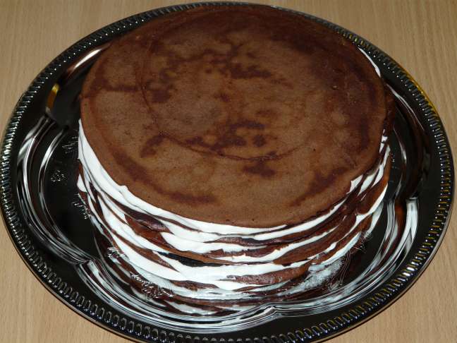 Блинный торт со взбитыми сливками — рецепт с фото