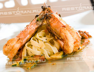 Гамбас с тальятелли от повара ресторана новой итальянской кухни "Полента" - фотография № 12