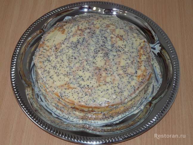 Блинный торт «Маковка» - фотография № 11
