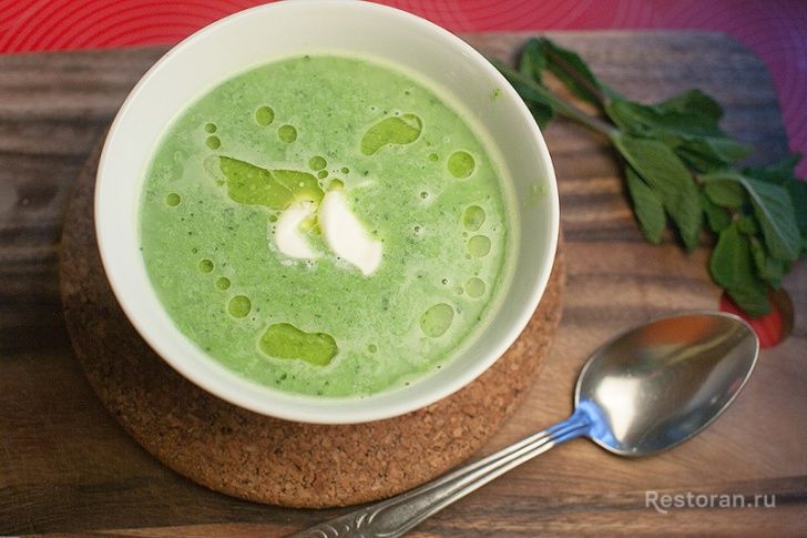 Суп из зеленого горошка с мятой - фотография № 8