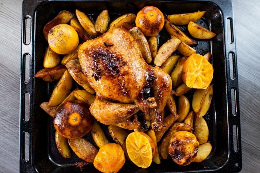 запеченная в духовке курица горячее блюдо на новый год чем удивить гостей на новый год