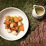 Курильские гребешки, тыква и моченое яблоко